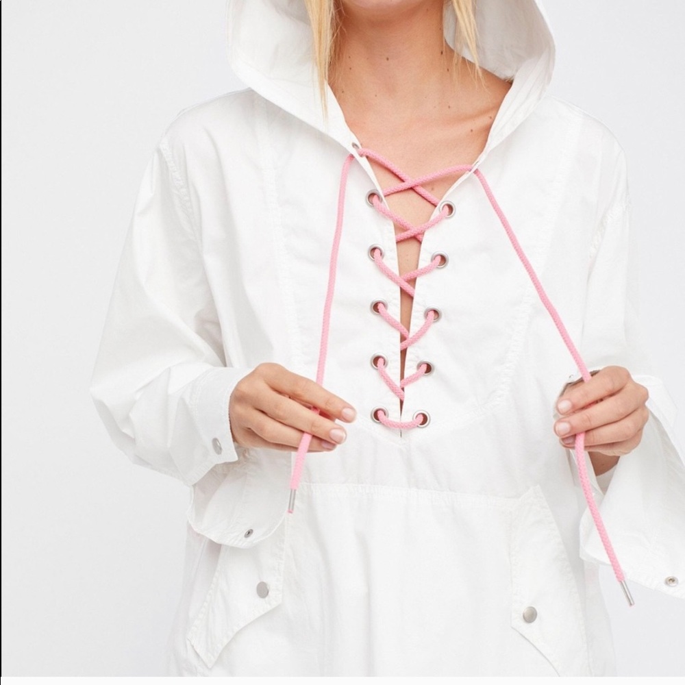 Free people oversized white jacket